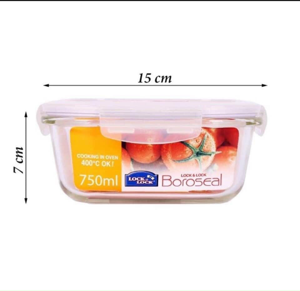 THỐ THỦY TINH LOCK AND LOCK VUÔNG 750ml