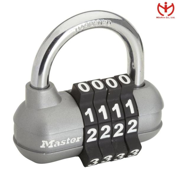 Khóa số Master Lock 1520 EURD khóa 4 số thân kẽm - MSOFT