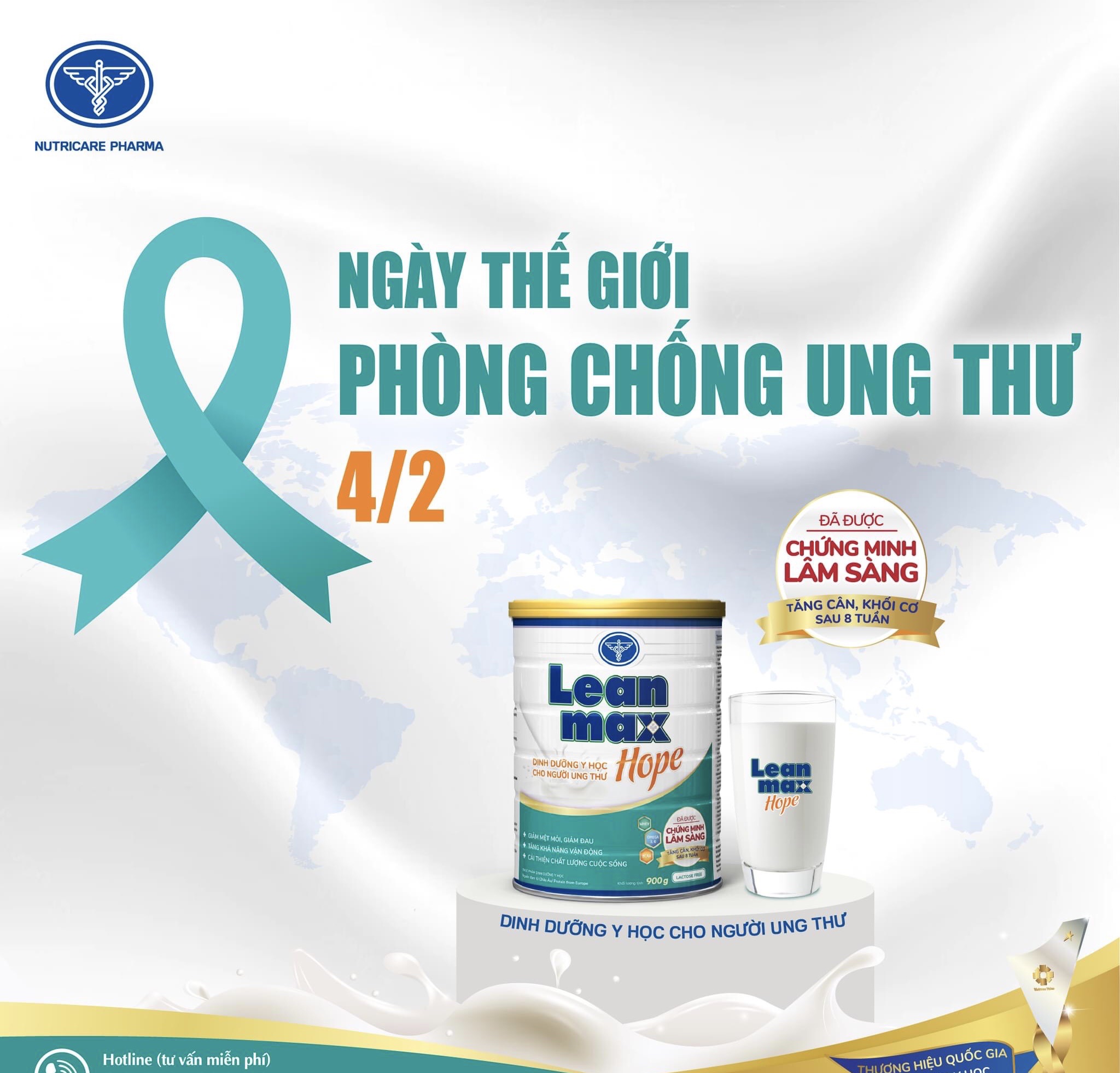 Sữa Leanmax hope 900G(sữa cho bệnh nhân ung thư)