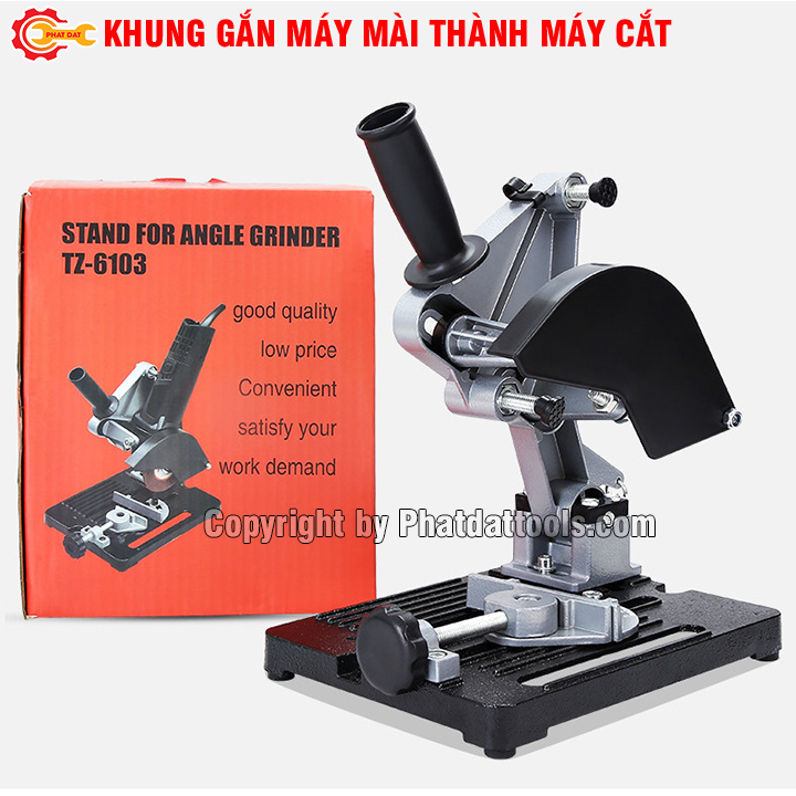 Khung gắn máy mài thành máy cắt bàn mini
