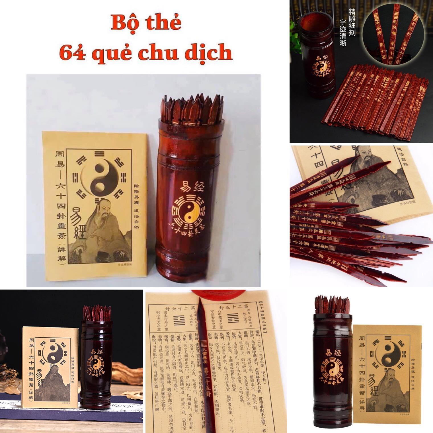 Bộ quẻ chu dịch tặng kèm giải nghĩa