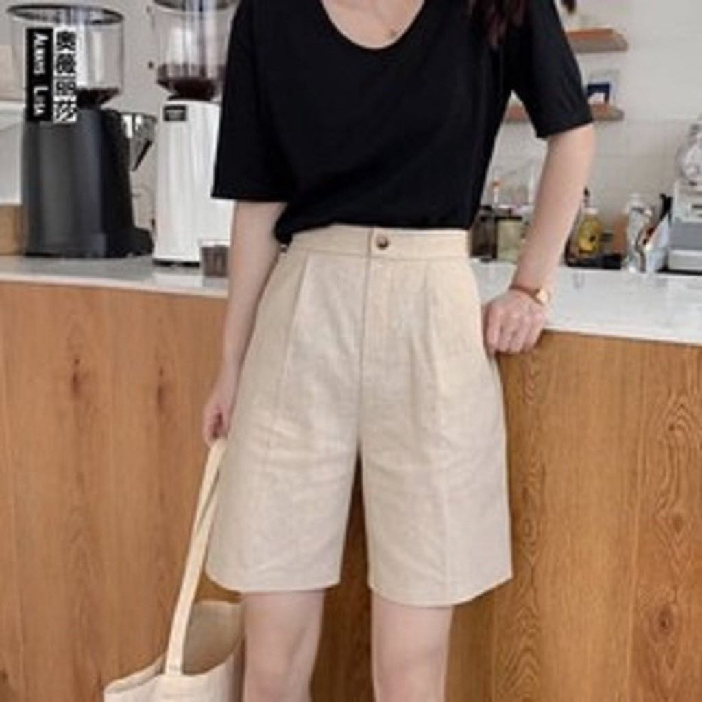 Quần short đũi nữ kéo khoá
