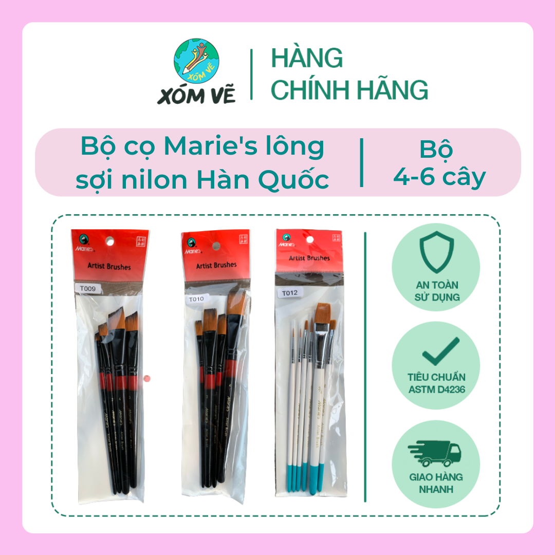 Bộ cọ Maries lông Hàn Quốc