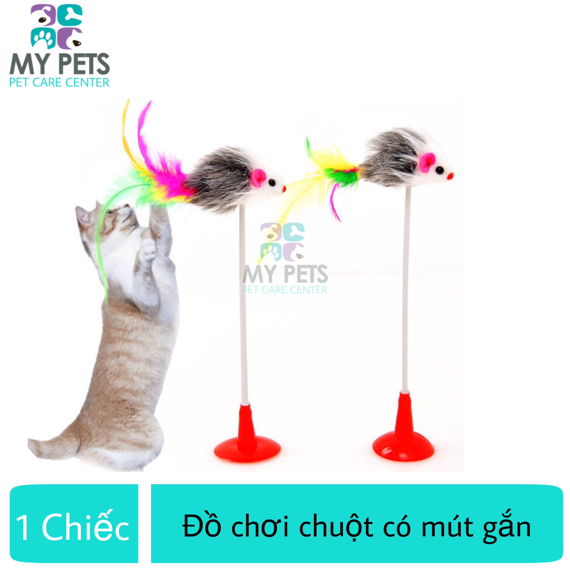Đồ chơi chuột có mút gắn cho chó mèo vờn