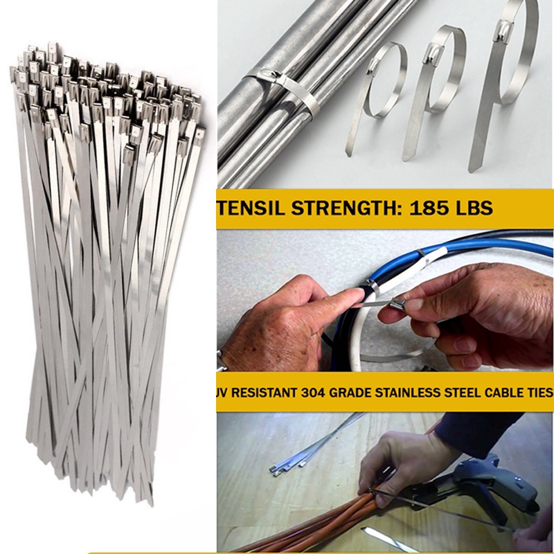 304 Stainless Steel Drawstring in Many Sizes (Pack of 100 Strands)