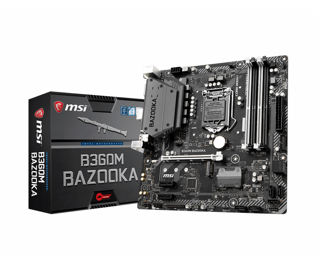 Mainboard MSI B360M BAZOOKA (Chipset Intel B360/ Socket LGA1151/ VGA onboard) - Đã Qua Sử Dụng