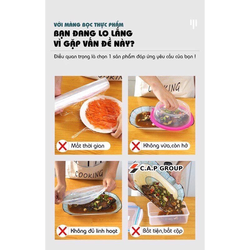 Combo 100 màn bọc thực phẩm chén dĩa tô tiện lợi