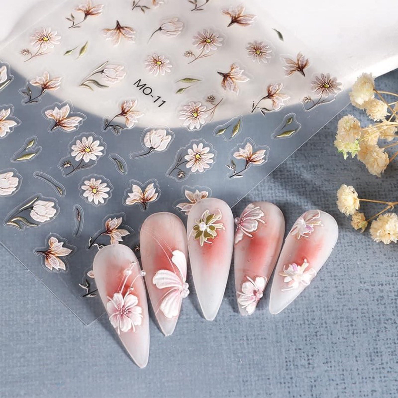 Stick lụa 5d cao cấp - mẫu mới 2023 -phụ kiện trang trí nail