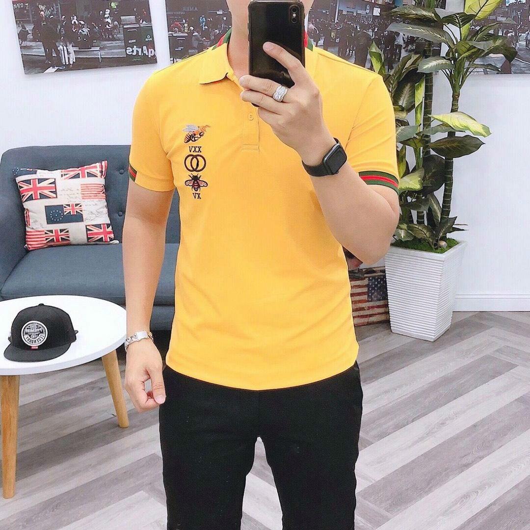 Áo thun nam có cổ thêu logo siêu đẹp