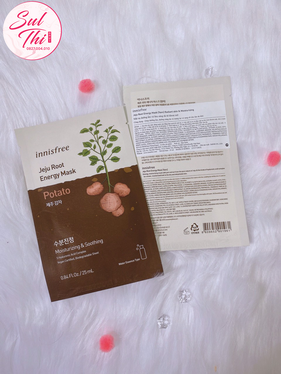 Mặt nạ rau củ innisfree jeju root energy mask 25ml