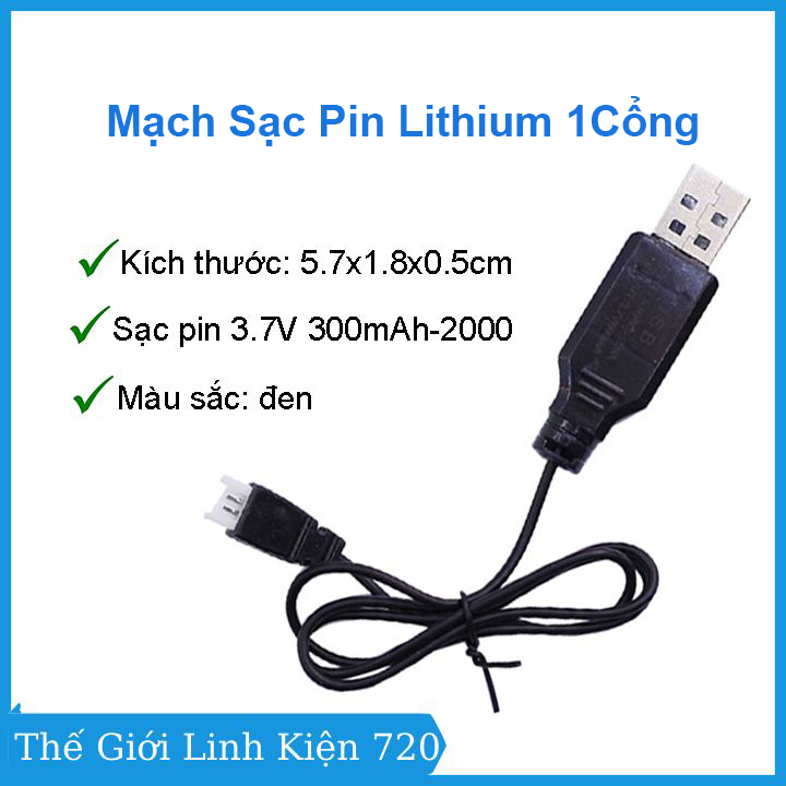 Mạch sạc pin lithium 1 cổng