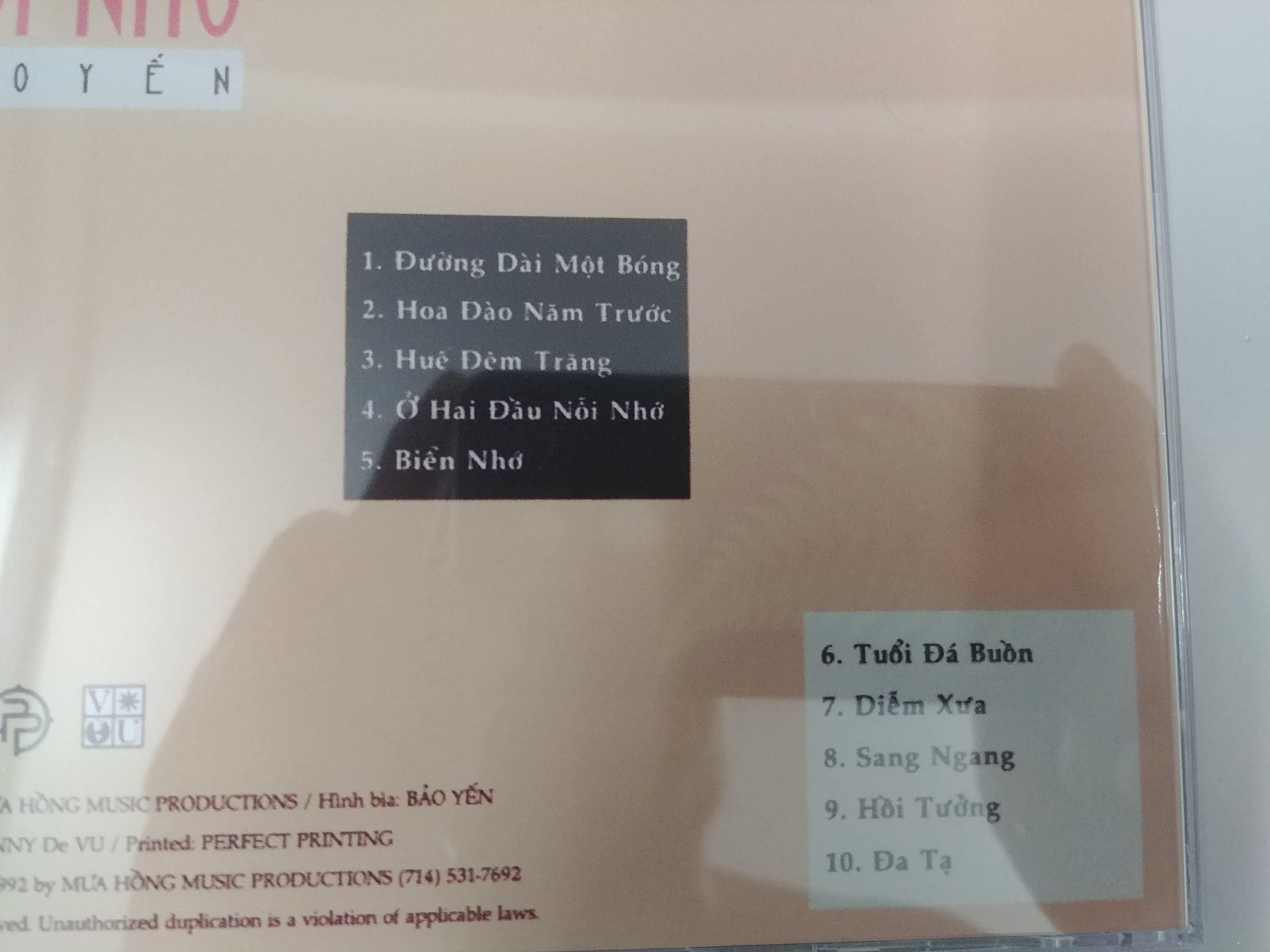 CD Ở 2 Đầu Nỗi Nhớ - Bảo Yến