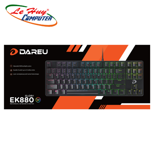 Bàn phím cơ DareU EK880 RGB (Blue/Brown/Red switch) - Hàng chính hãng