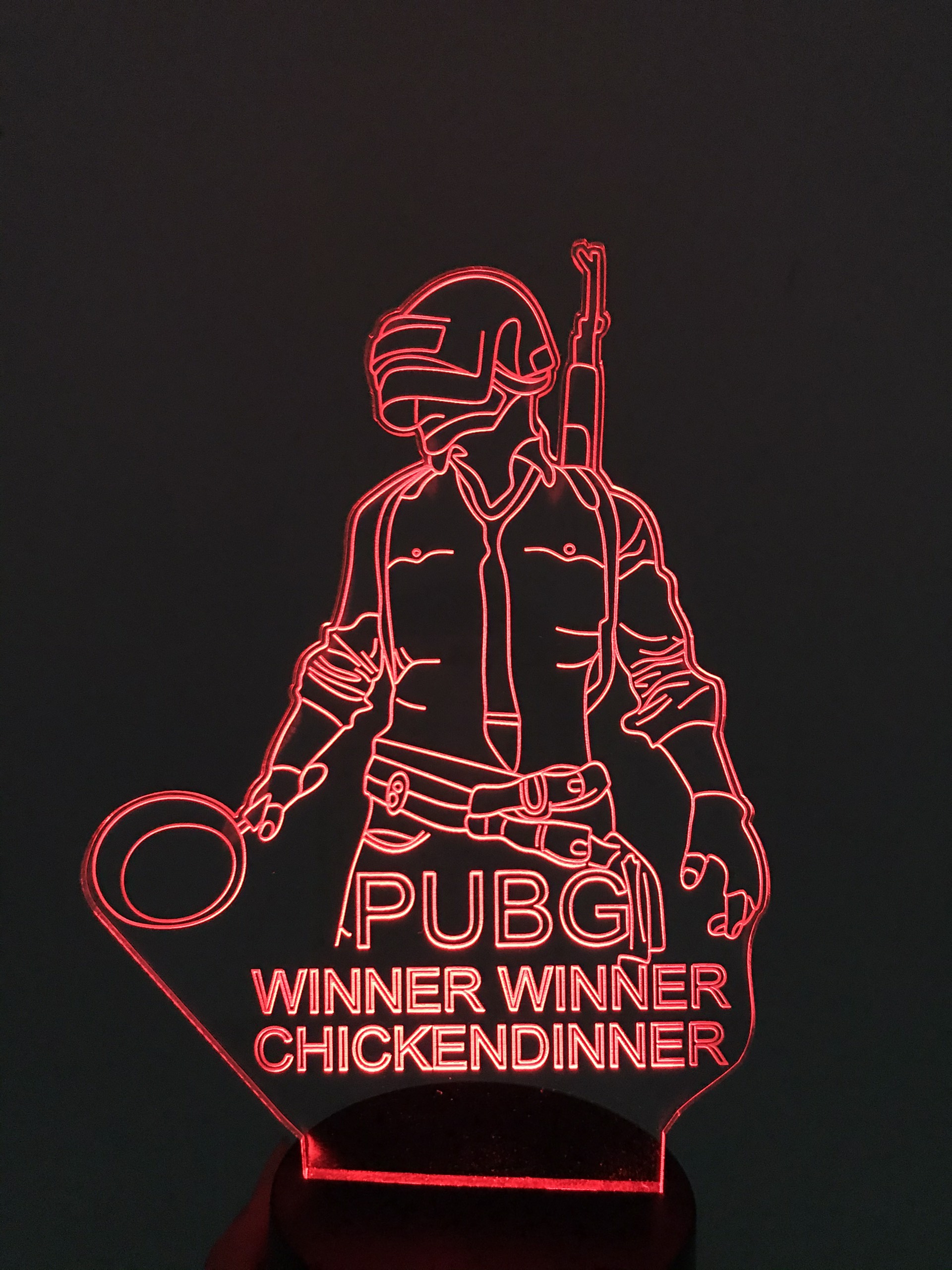 Đèn ngủ led 3D 16 màu PUBG, Đèn led khắc hình theo yêu cầu, đèn khắc hình cá nhân, đèn để bàn, đèn ngủ, đèn trang trí, quà tặng sinh nhật, quà tặng người thân bạn bè