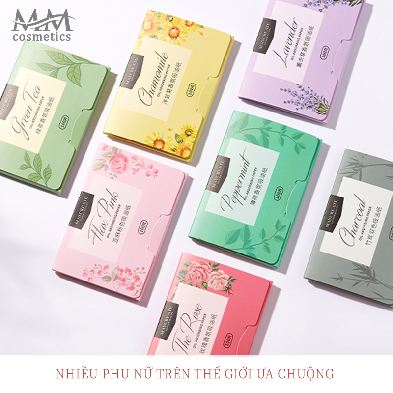 (Chính hãng) Giấy thấm dầu cao cấp 100 miếng Maycreate ( Mẫu Mới )