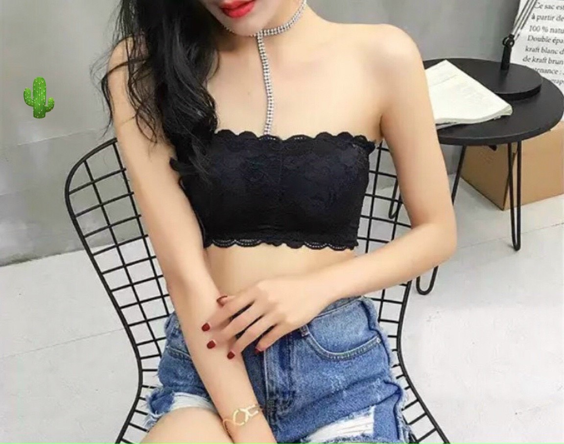 ÁO ỐNG VIỀN REN THUN MỀM CÓ MÚT NGỰC PCC