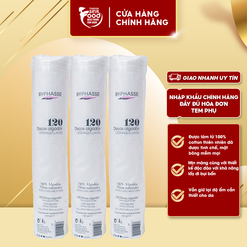 Bông Tẩy Trang Byphasse Cotton Pads