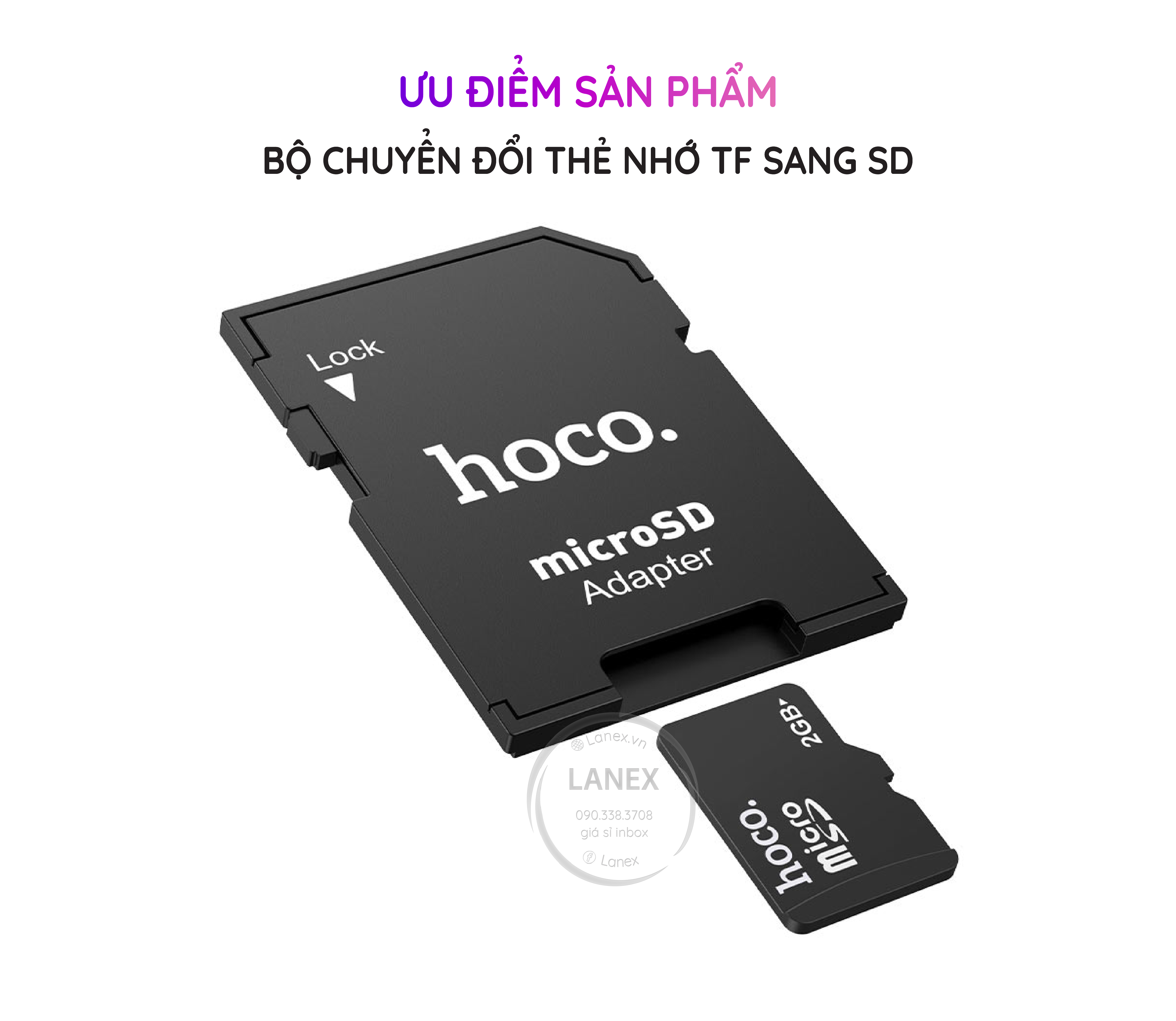 Bộ Chuyển Đổi Hoco Hb22 Đầu Adapter Tf Sang Sd