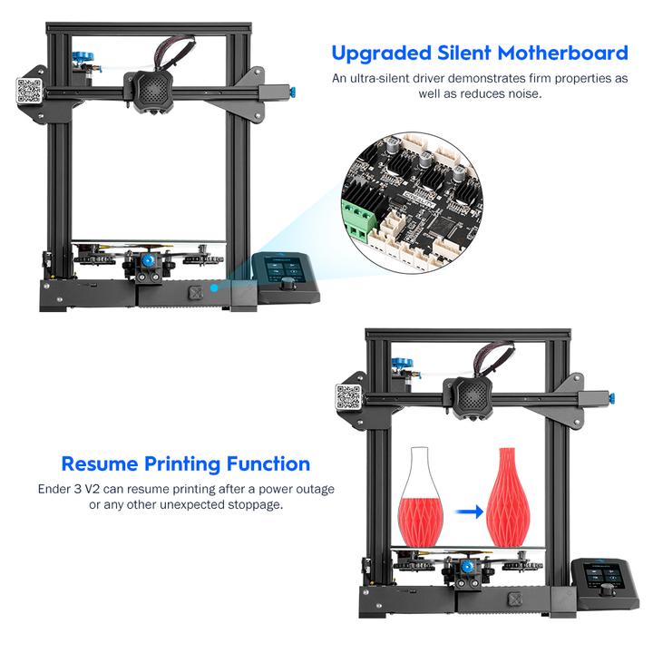 [Trả góp 0%]Máy in 3D Creality Ender 3 V2 khổ in 22*22*25cm