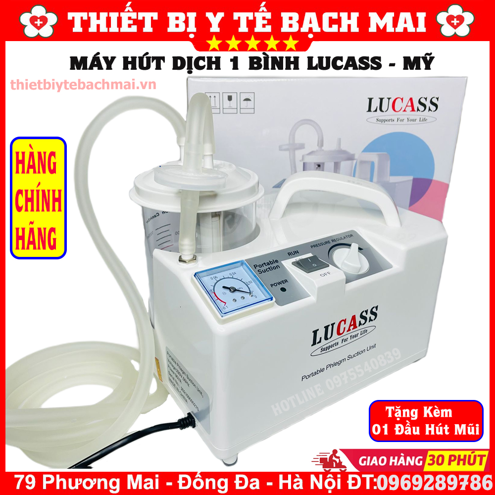 Máy Hút Dịch 1 Bình LUCASS SS-6A Công Nghệ MỸ