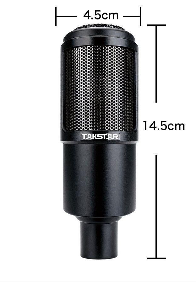 micro takstar pc K-320 + nguồn 48v + canon + xlr 3.5