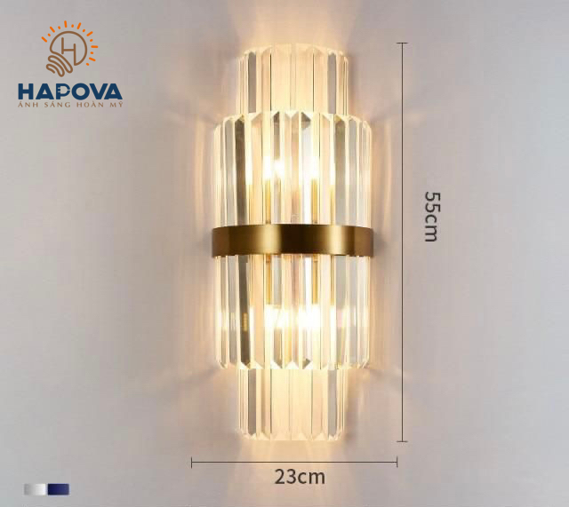 Đèn tường phòng ngủ pha lê HAPOVA NICA PH1B