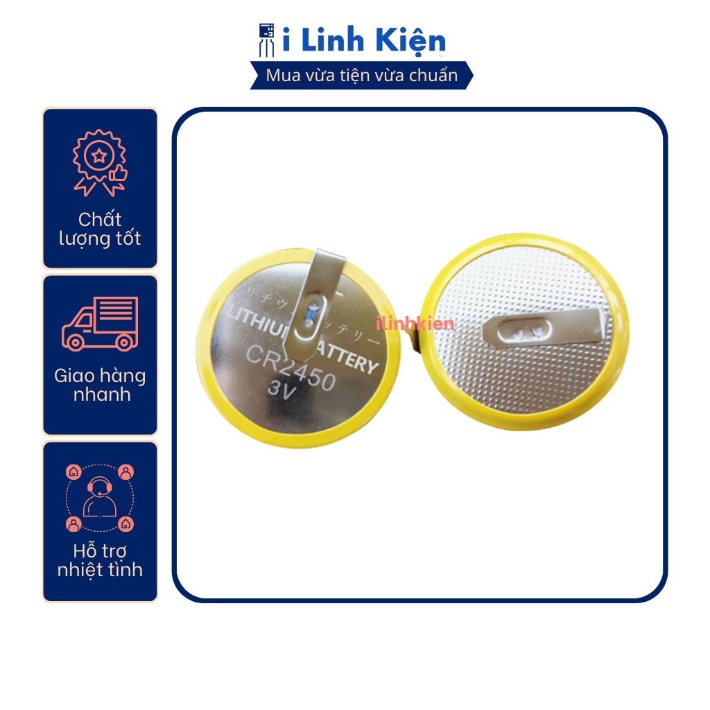 Pin CR2450 hàn mạch chân nằm chất lượng tốt