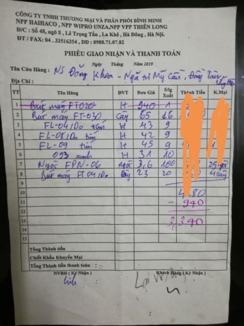 Hộp 10 Bút Dạ Kim Mực Tím Thiên Long Fl 04/Do
