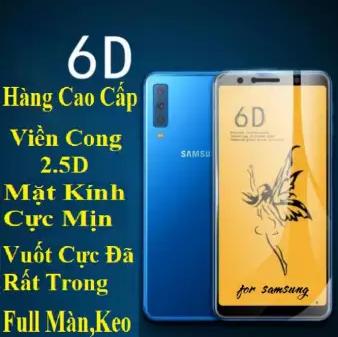 Samsung galaxy a7 2018 cường lực cao cấp 6d full màn, viền cong 2.5d màu đen