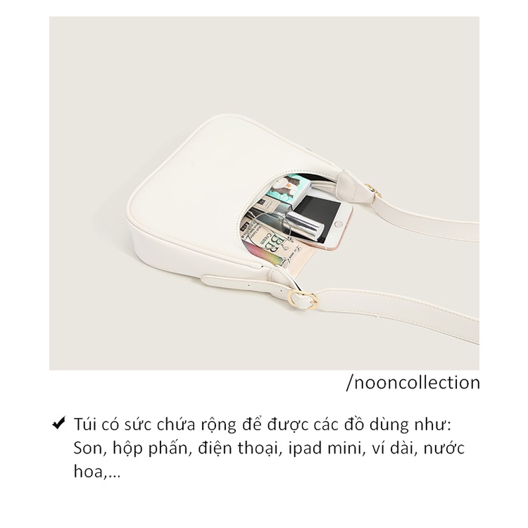 Túi Xách Nữ Noon Túi Đeo Vai Kiểu Dáng Basic, Da Mềm Nb34