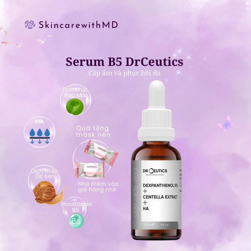 Serum B5 Dr ceutic dưỡng ẩm, phục hồi da 30ml, 100ml