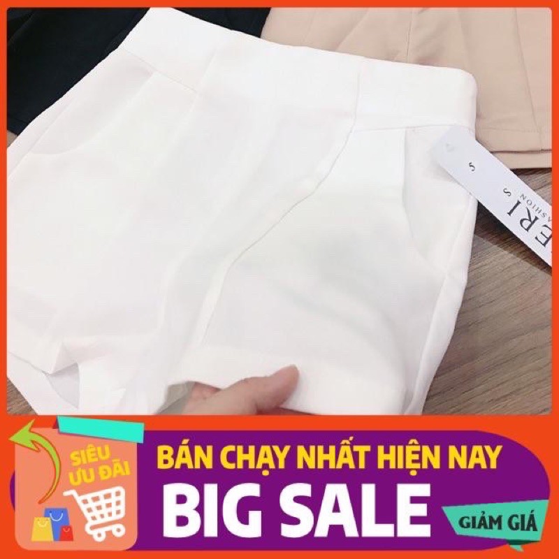 Quần sooc đùi cạp cao siêu tôn dáng(có video thật )