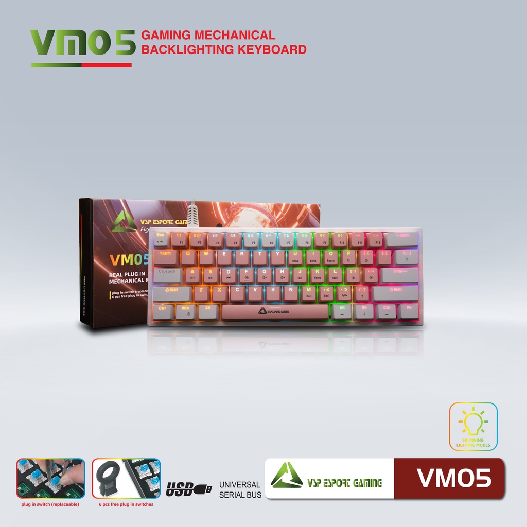 Bàn Phím Cơ VSP VM05 ESPORT GAMING