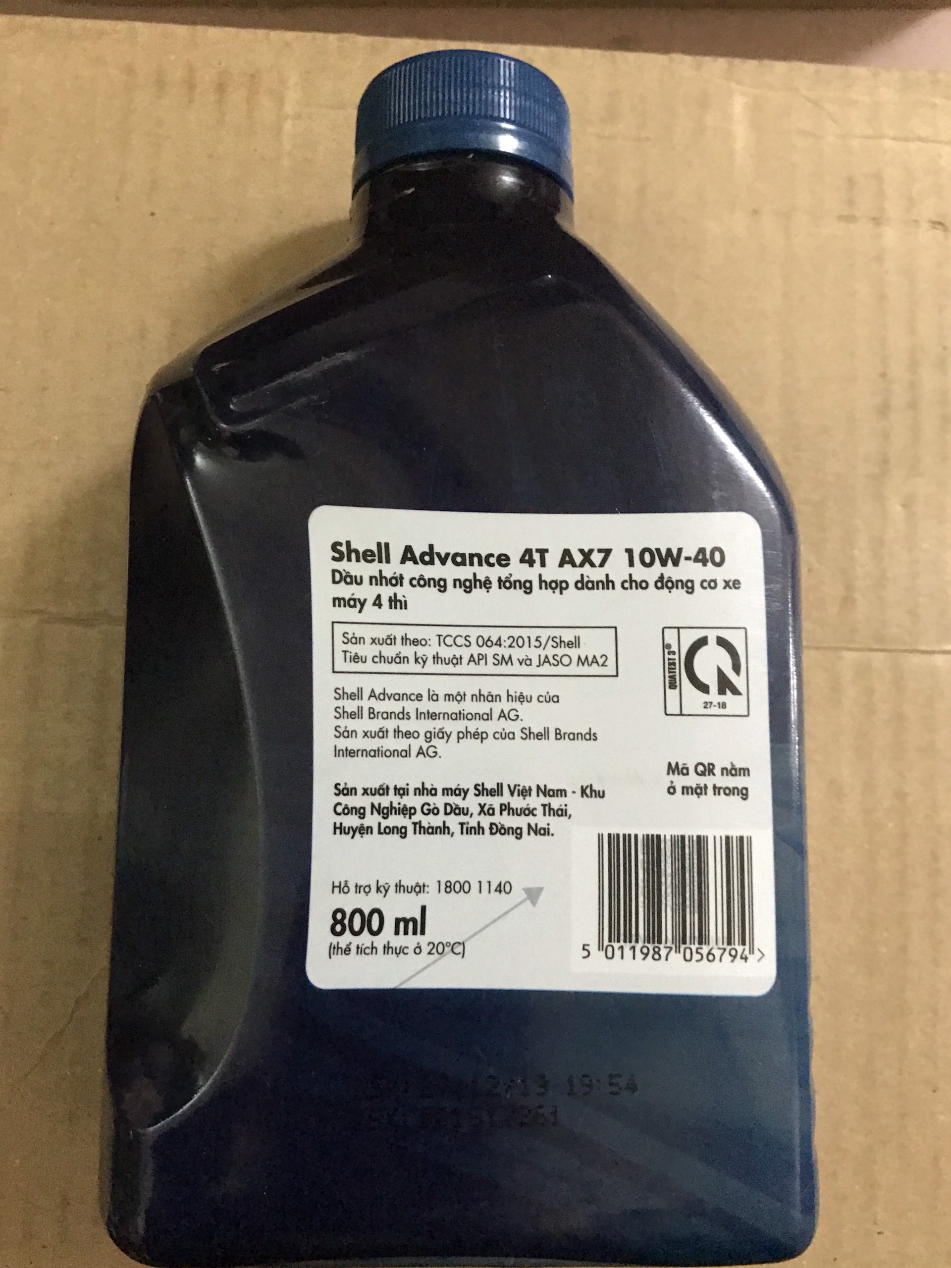 Dầu nhớt xe máy Shell Advance AX7 10w40 (800ml)