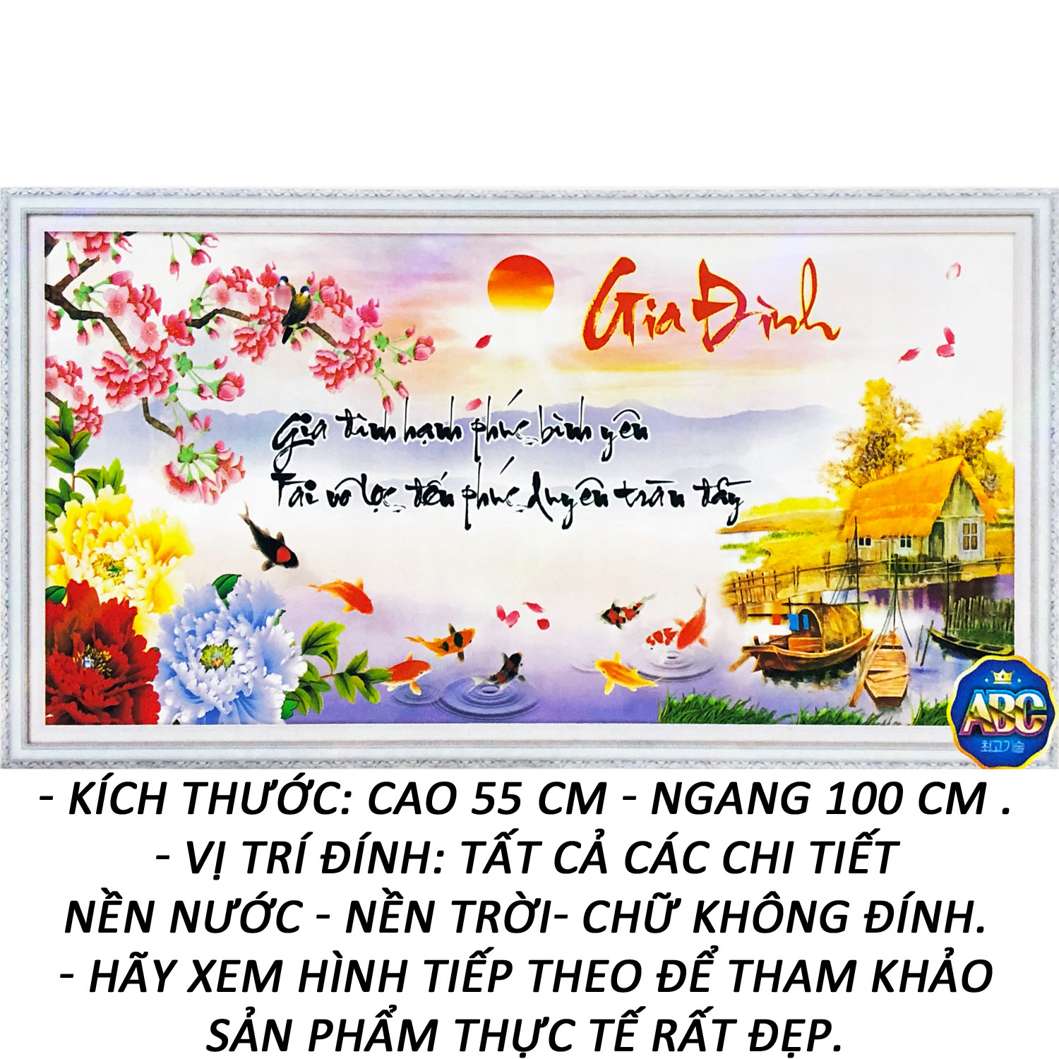 Tranh đính đá 5D - Trái tim của Người 02 - Tranh Minh Hiền