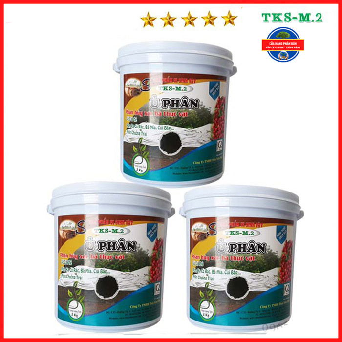 Xô 2kg Men Vi Sinh TKS-M2 Ủ PHÂN: Phân Hủy Xác Bã Vật, Khử Mùi Hôi - Bột Hòa Tan