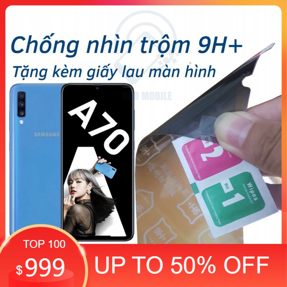 Dán chống nhìn trộm samsung a70, a70s - dán cường lực dẻo nano 9h+