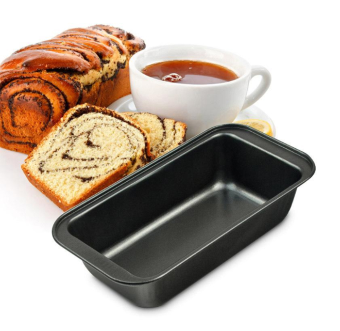 Khuôn loaf chữ nhật chống dính màu đen 18x10x5cm