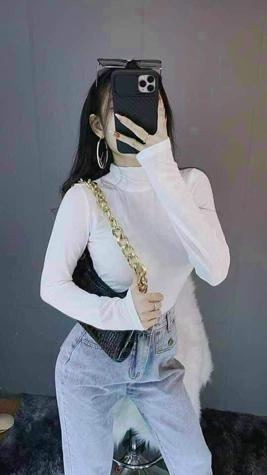 [MẪU MỚI] Áo Thun Gan Croptop Tay Dài Cổ Lọ Vải Dày Mịn Đẹp TTSA1288