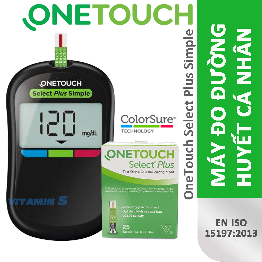 Que thử đường huyết OneTouch Select Plus Simple – hộp 25 que thử