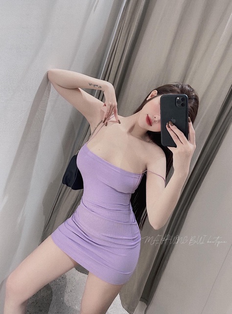 Váy 2 dây bún bozip DVL976