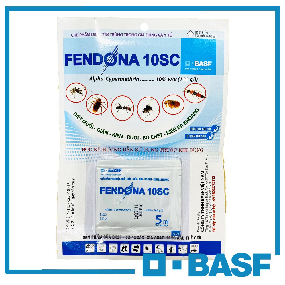 Chế phẩm diệt côn trùng fendona ⭐ gói 5ml ⭐ thuốc diệt 🦟 muỗi 🐜 kiến 🦗 gián