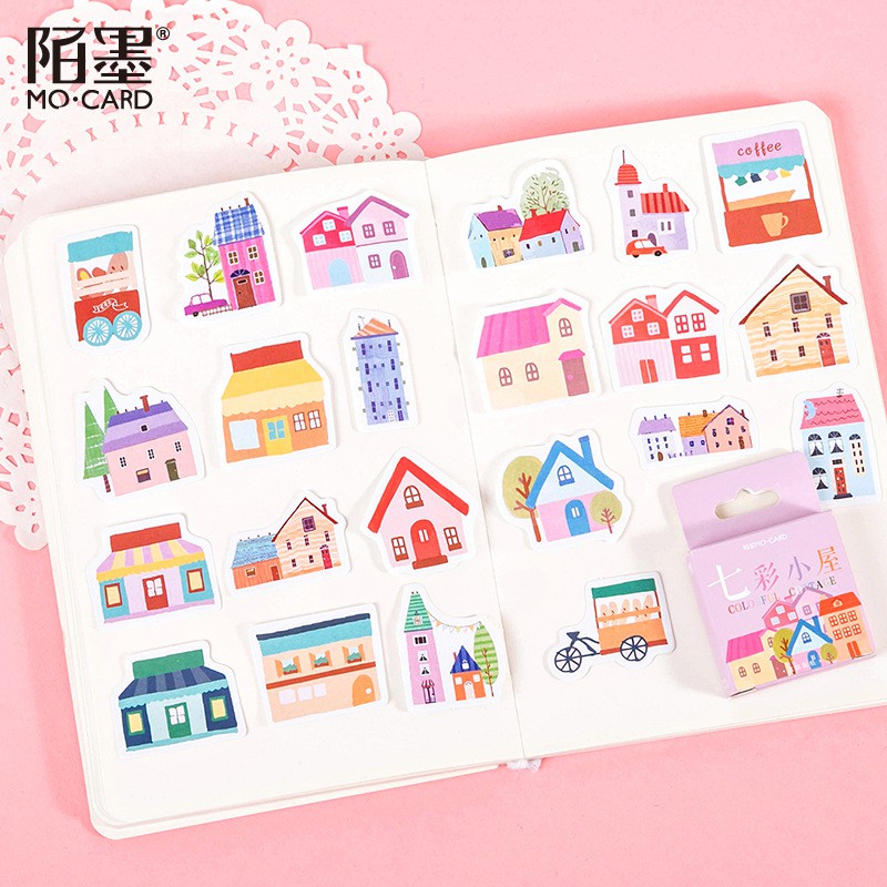 Bộ sticker/ Hình dán ngôi nhà nhiều kiểu dáng (45 Hình)