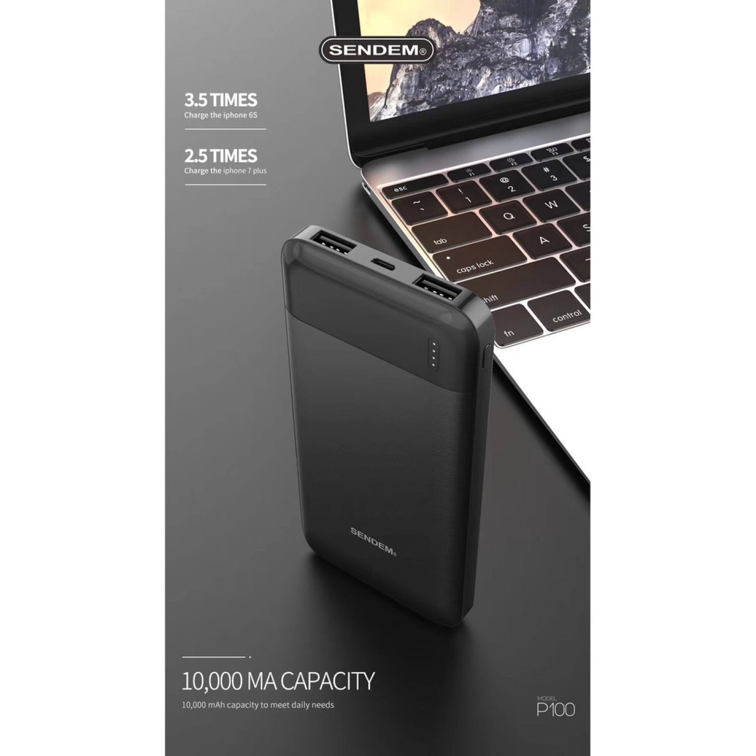 Sạc dự phòng Sendem P100 10000Mah