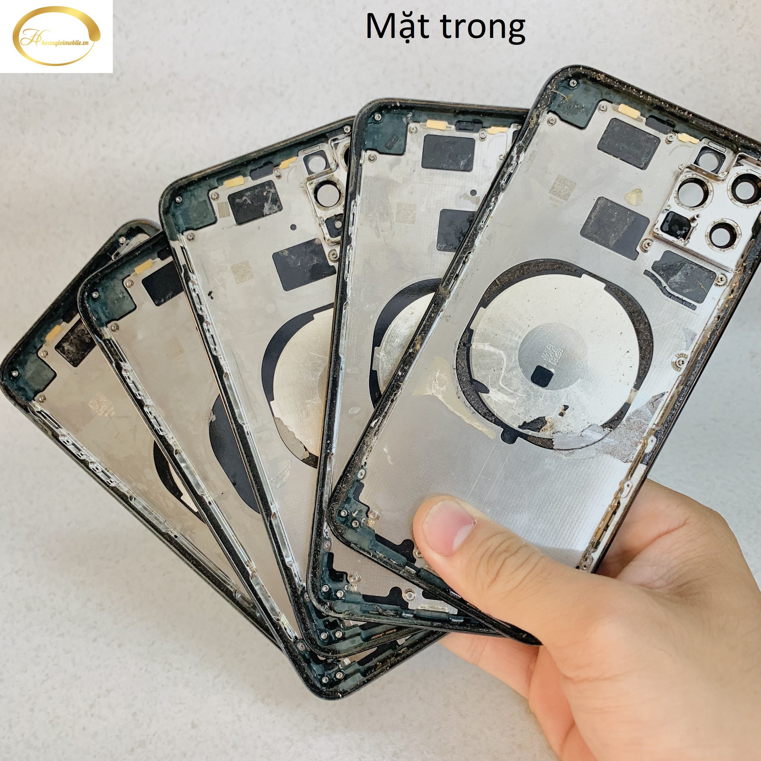 Vỏ sườn 11ProMax zin tháo máy màu xanh midinght