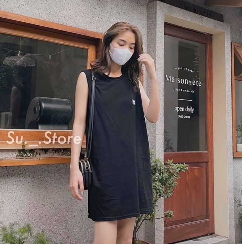 Đầm sát nách dáng suông , Váy sát nát basic siêu xinh AD119