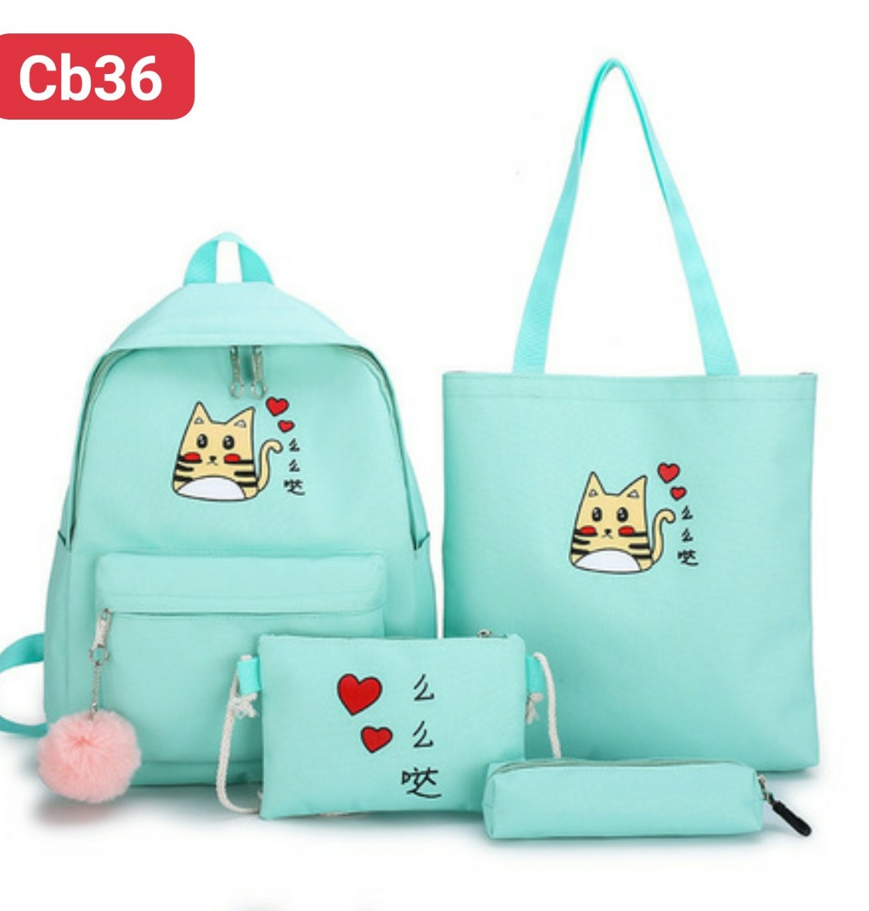 SET BALO NỮ 4 MÓN MÈO PIKACHU