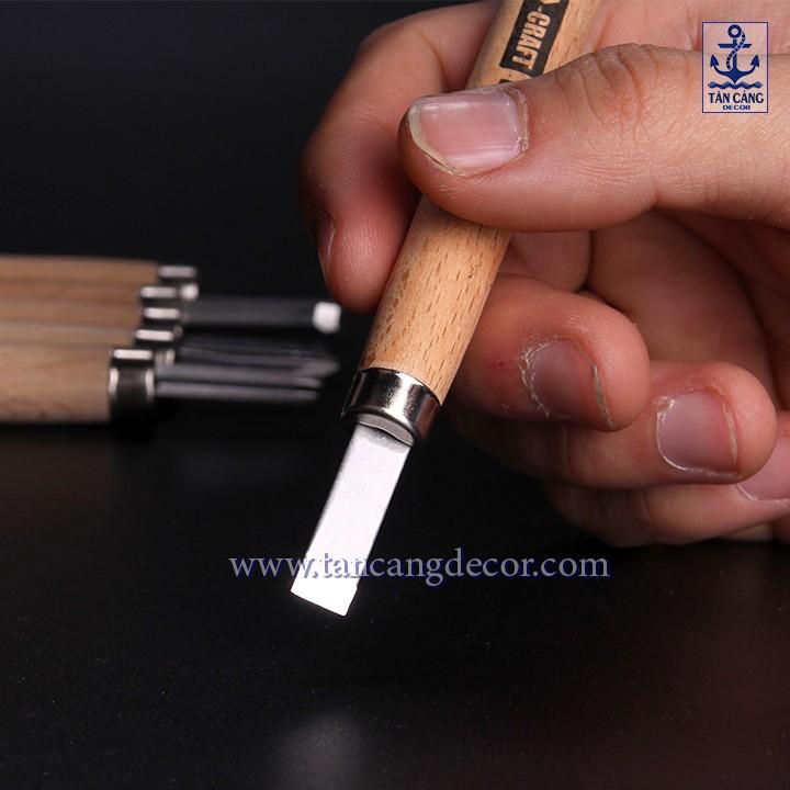 Bộ 6 Dao Tiện, Khắc Gỗ Hợp Kim