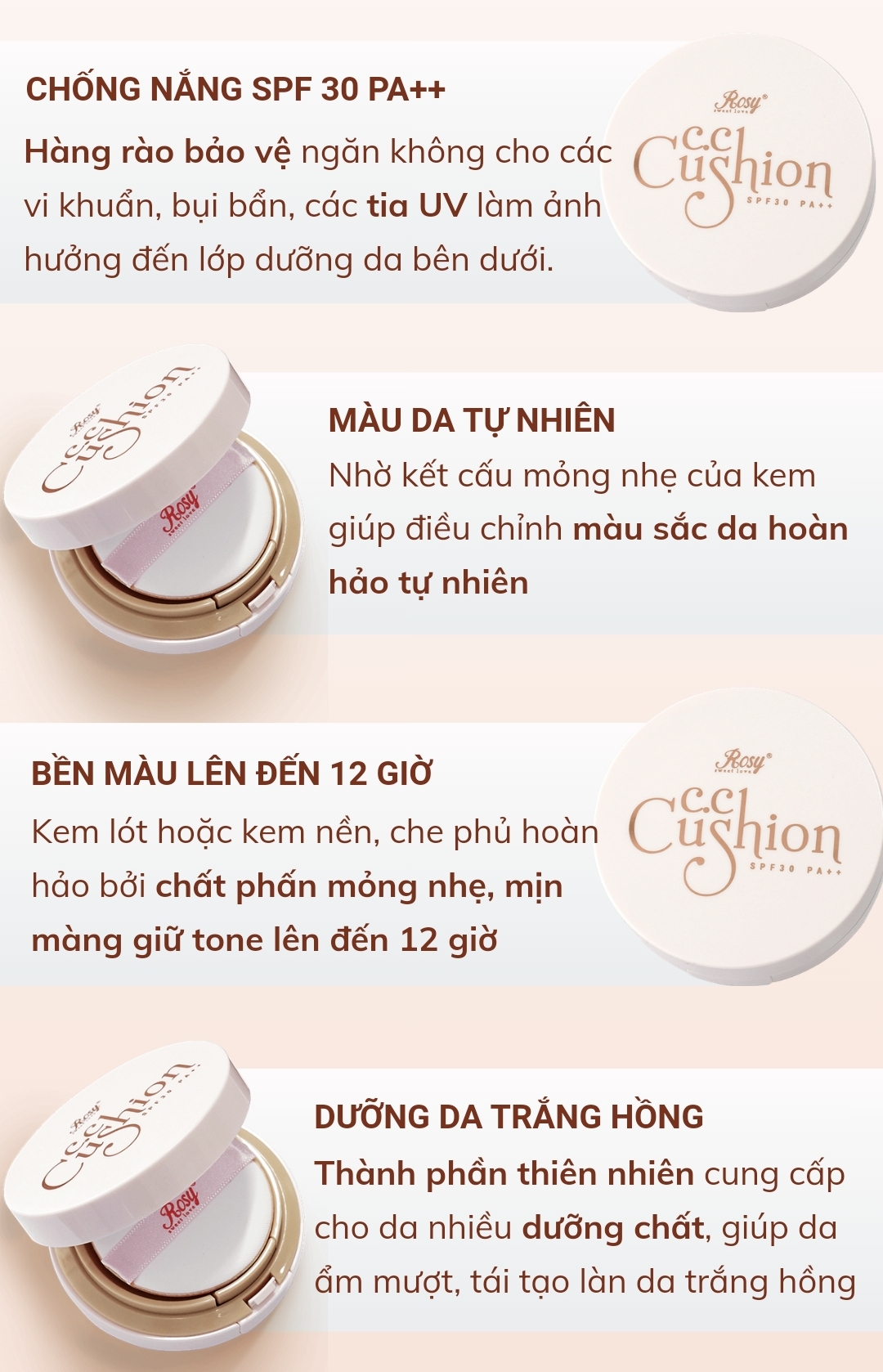 [Chính Hãng] phấn nước cc cushion rosy nhập khẩu hàn quốc