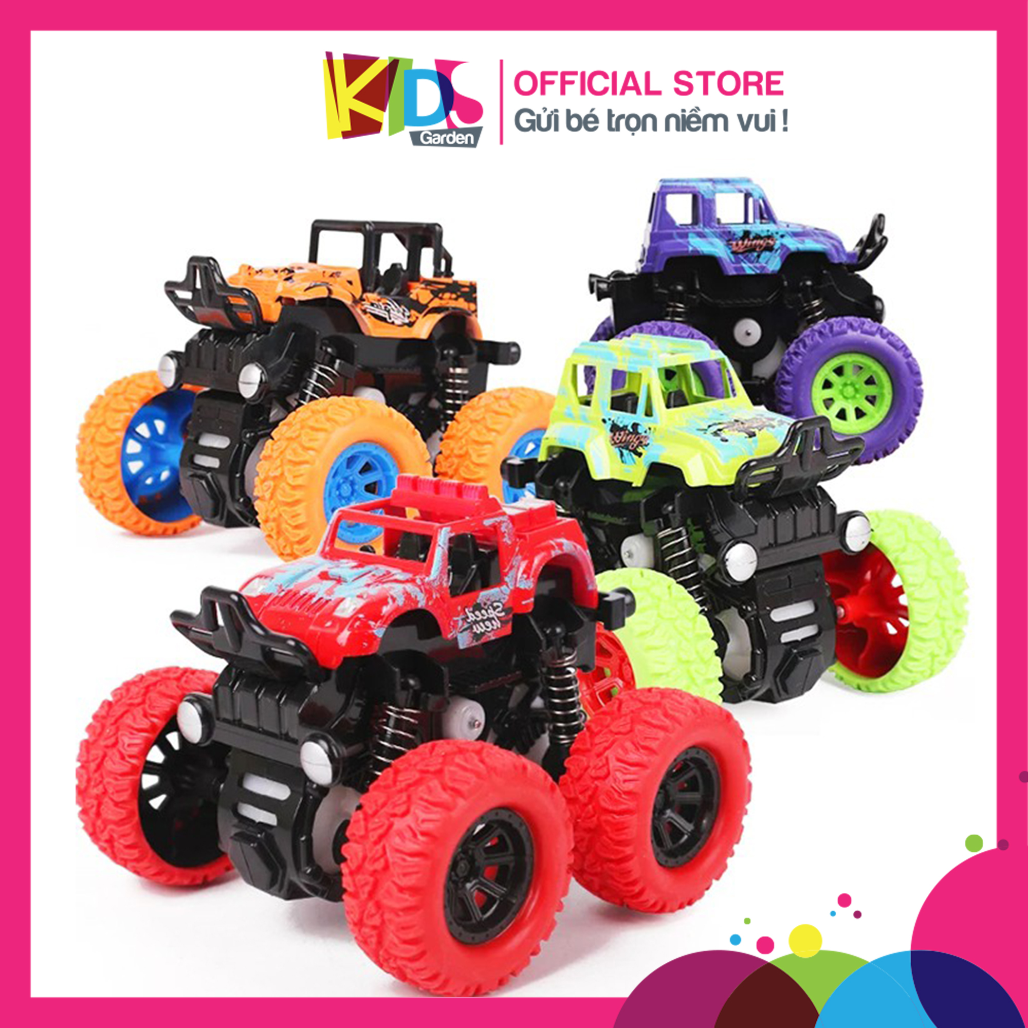 Xe đồ chơi cho bé xe ô tô mini địa hình cho trẻ có thể chạy trớn nhào lộn
